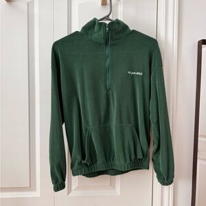 SHEIN Green Half-Zip Women's Hoodie